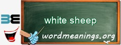 WordMeaning blackboard for white sheep